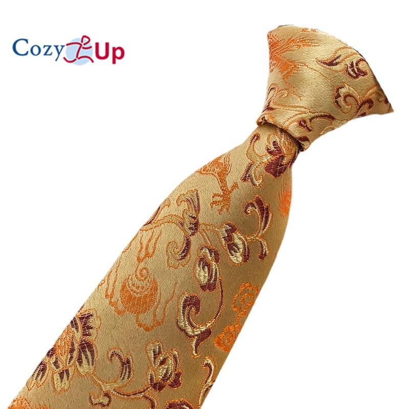 Cozy Up Men Tie Groom Best Man Chinese Dragon Pattern Casual and Fashionable 146x8x3.5cm