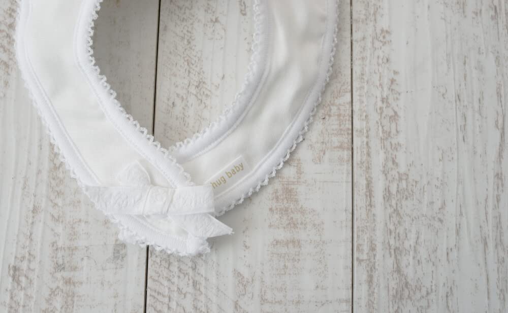 hugbaby Basic Set of 3 Gauze with Waterproof Detachable Made in Japan Bibs, (Boxed), 4-Layer Sheet, Snaps,