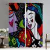 Blackout Curtain for Room 2 Panel Britto Elegant Room Curtains Halloween Decoration Shades Partition Home Interior Curtains