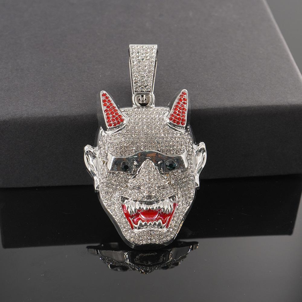 Hip Hop New Night Fork Monster Pendant Hip Hop Fashion Trendy Men's Necklace Accessories