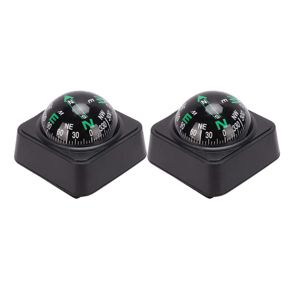 Car Compass Ball with Adhesive Base Portable Dashboard Compass for Vehicle Marine Automotive Outdoor Direction