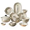 Japanese Ceramic Dinnerware Set: Includes Round & Square Plates, Fish & Steaming Plates, Side Dish Plates, and Bowls.