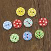 100Pcs Checker Dots Mixed Round Shape Buttons DIY Craft for Scrapbooking