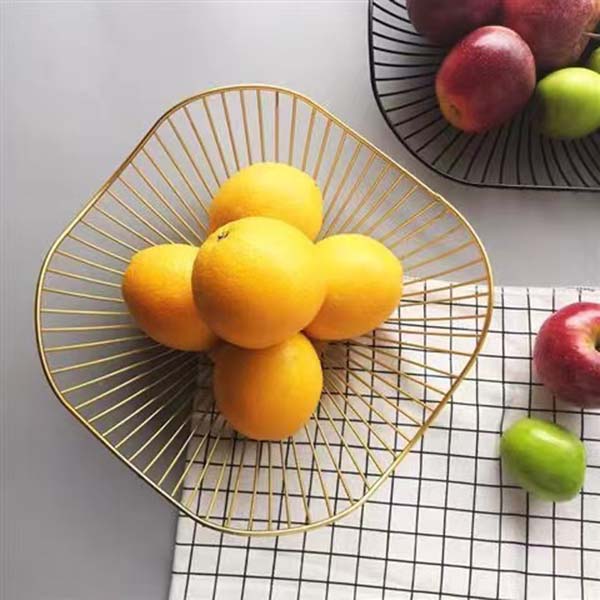 Nordic Light Luxury Iron Fruit Plate Geometric Candy Storage Bowls Creative Modern Home Living Room Snack Fruit Tray Simple Snack Finish Basket