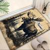 1PC Custom Name Moose Wilderness Theme Floor Mat Ideal for Living Room, Game Rooms, Office, Bedroom,Floor Mat Playful Design