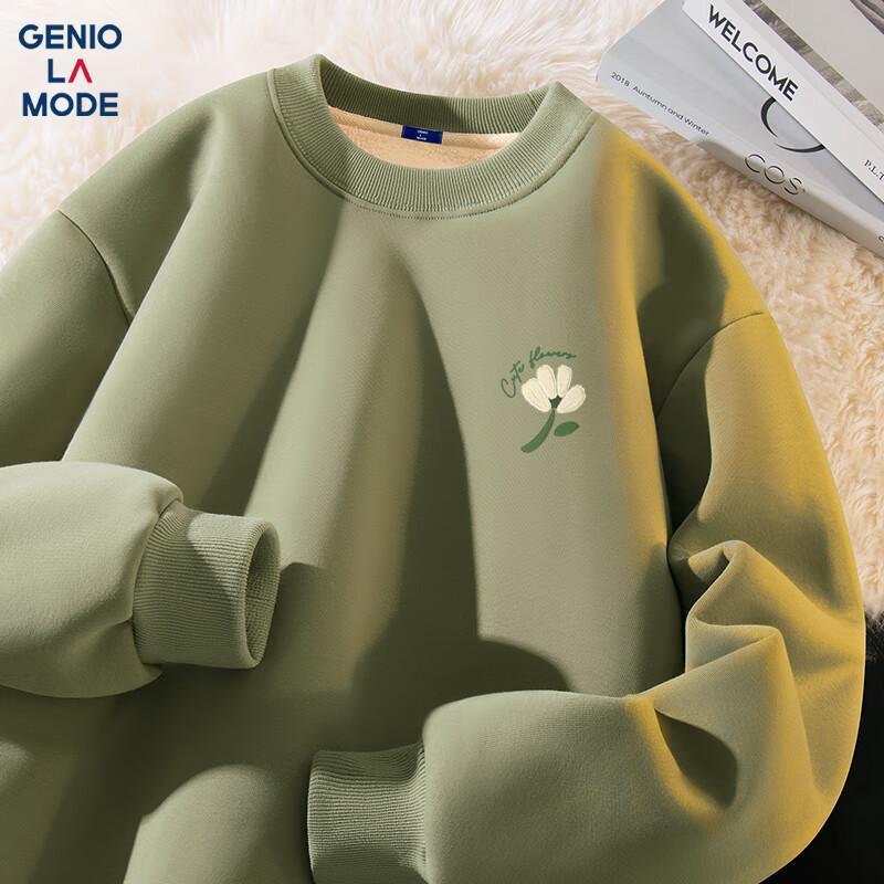 

GENIOLAMODE Men s Fleece Lined Crew Neck Sweatshirt 3XL