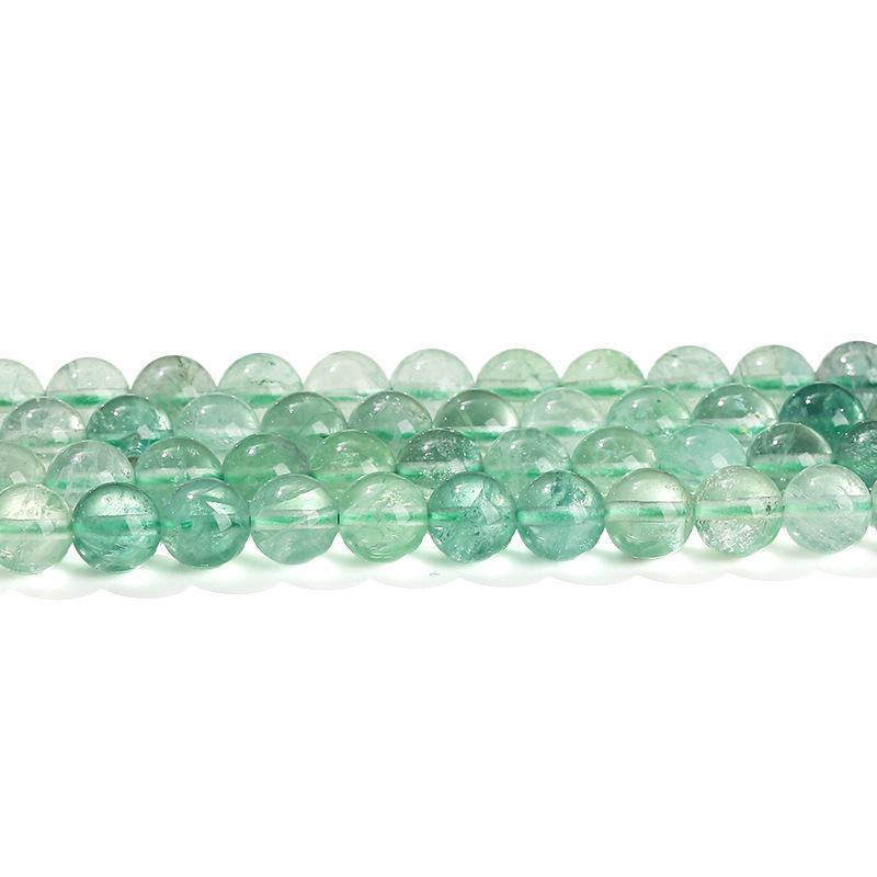 Jingde Jewelry Natural Green Fluorite Round Bead Bracelet - Semi-Finished Loose Beads for DIY Jewelry Accessories