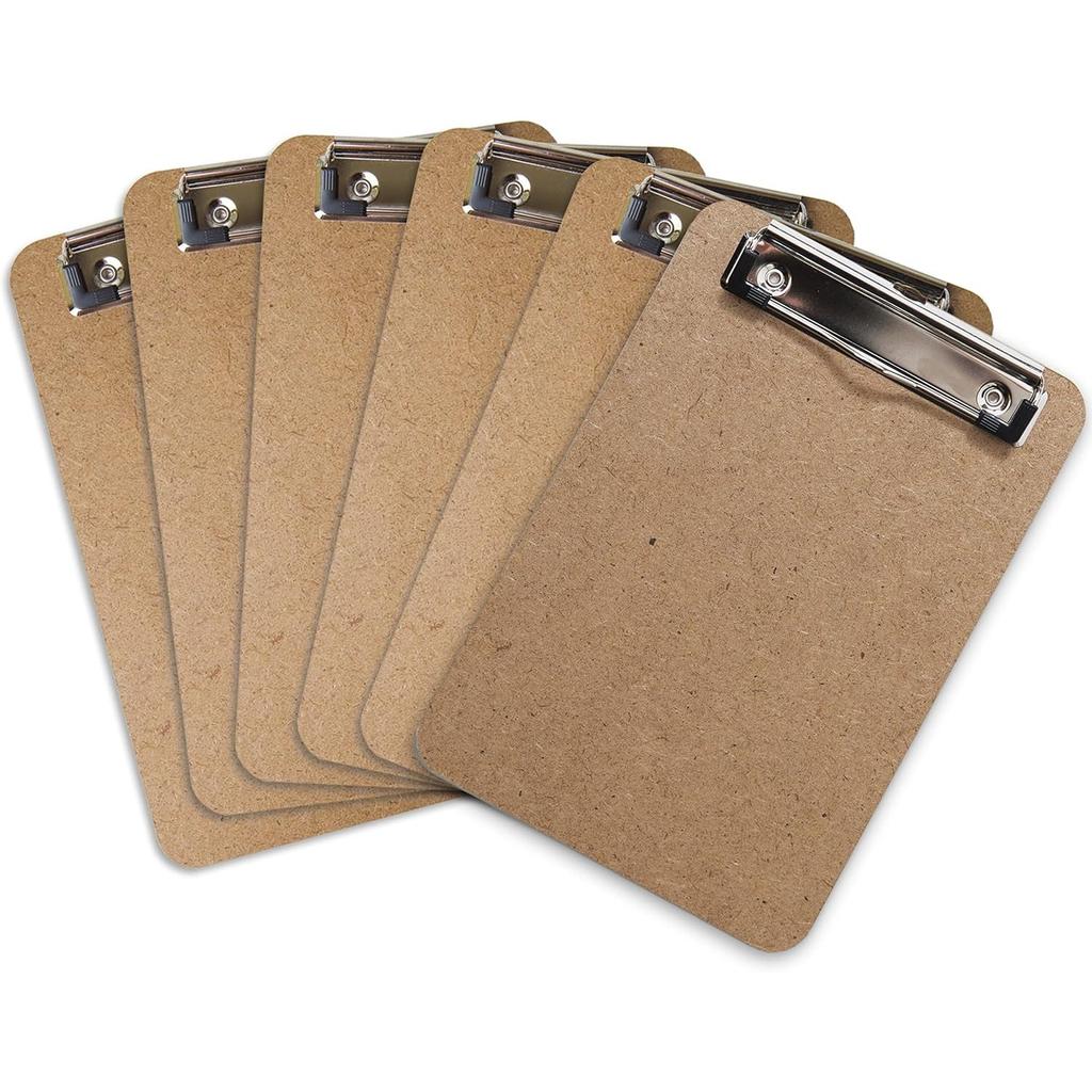 14pcs Set of 9" X 6" Letter Sized Clipboard | A4 Wooden Cardboard Office Clipboard Set, Suitable for Classrooms, Work Meetings