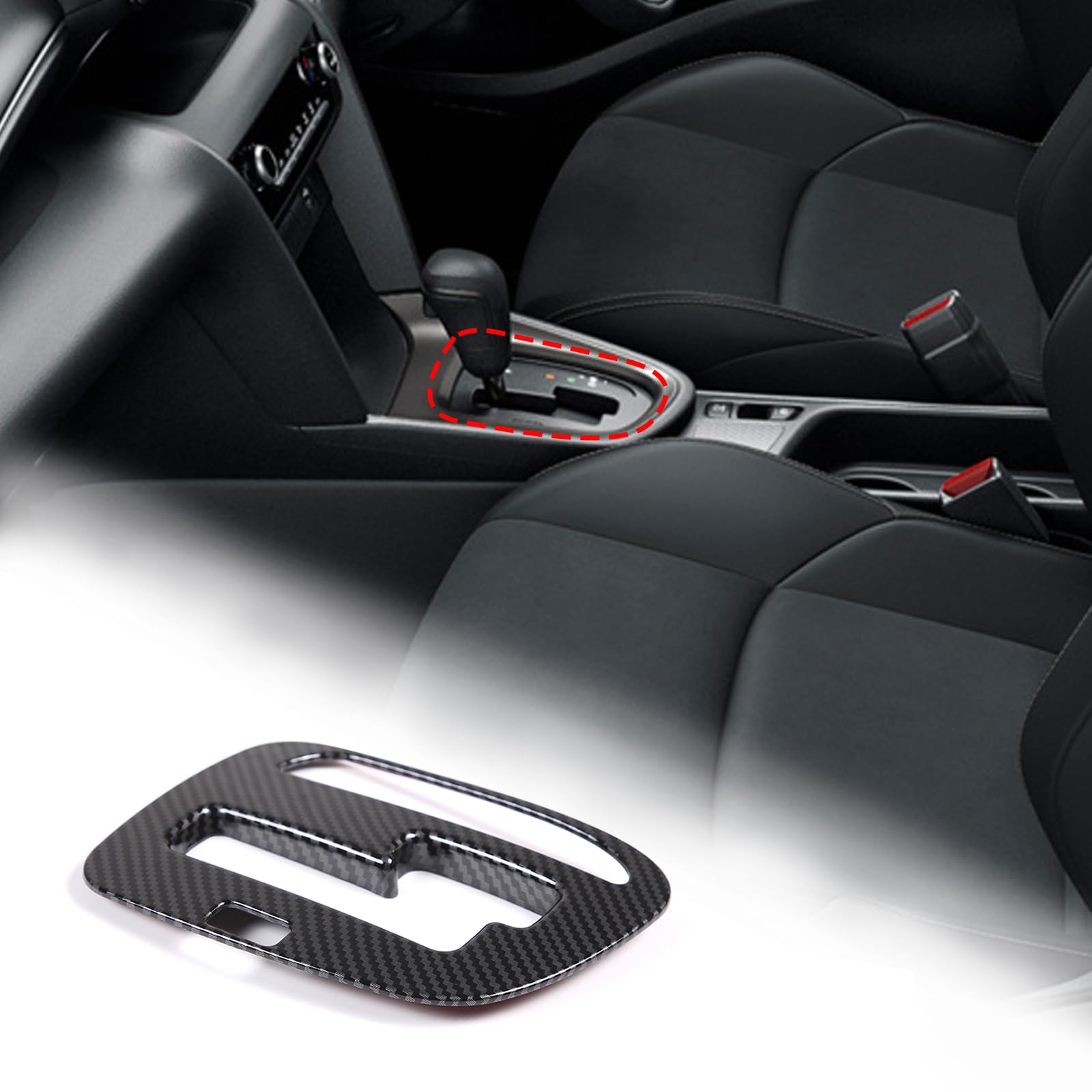 

METYOUCAR Shift Shift Gate Shift Shift Gate Cover Sticker for Toyota Yaris Cross 2020 and ABS Easy Interior Custom Car Supplies Vehicles Fiber Panel,