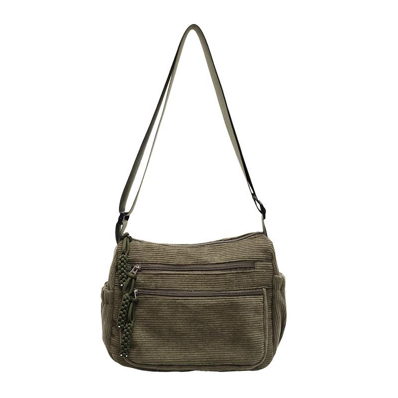 

Большая вместительная сумка через плечо для женщин зелёный