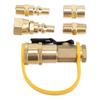 6PCS RV Quick Connect Adapter Fittings 1 4in Brass Shutoff Valve Kit for Trailers Motorhome Camping Vehicle