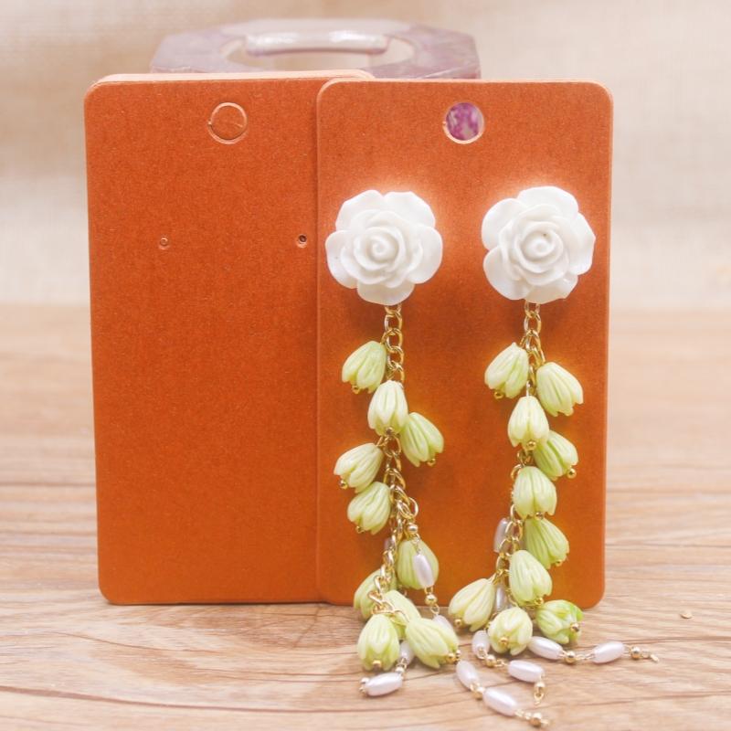 100pcs Earmail Set Cards Solid Color Earring Tags 5x9cm Jewelry Set Display Card