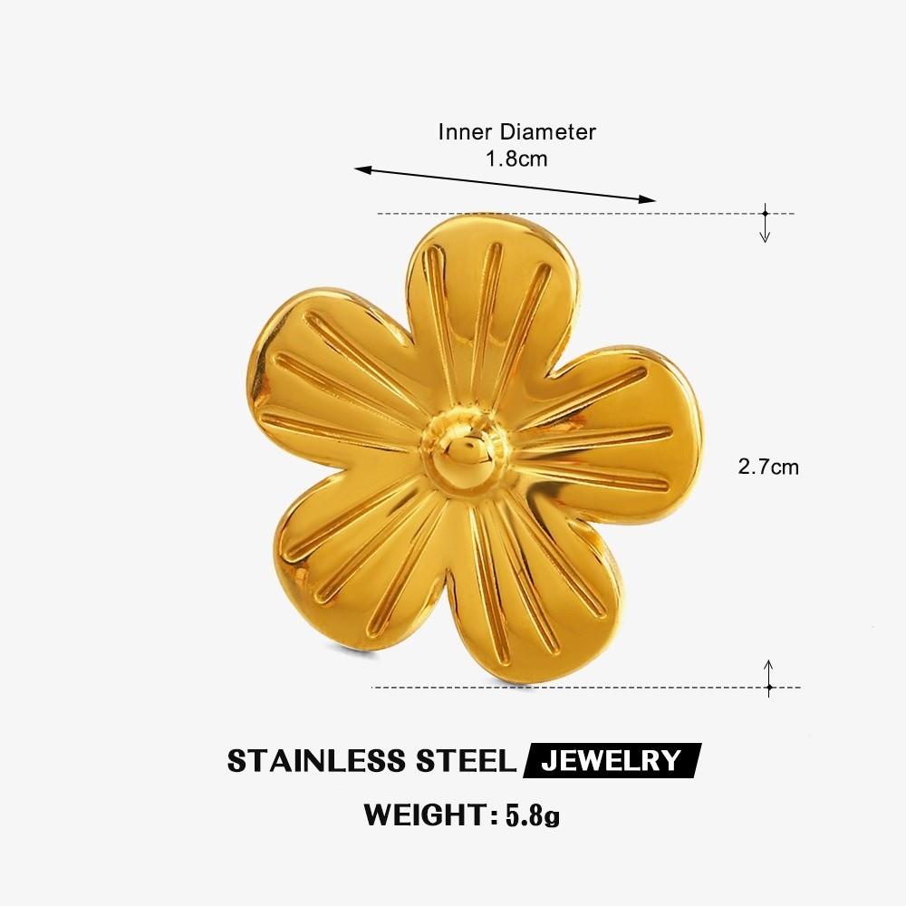 Stainless Steel Open Rings Adjustable Women s Rings Elegant Fashion Rings  Women золотой