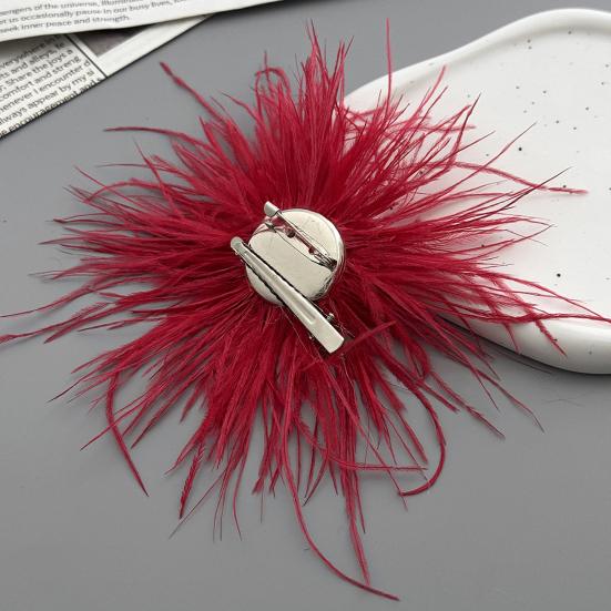 Spilla da Donna, con Fermaglio per Capelli Design Piuma Leggera Soffice, Spilla Multi-Uso Stile Elegante per Abiti Cappotti Camicie Accessori per Feste Nuziali