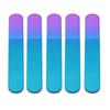 5Pcs Glass Fingernail Files Double Sided Physical Polishing Safe Simple Glass Nail File with Cases for Home Nai Salon