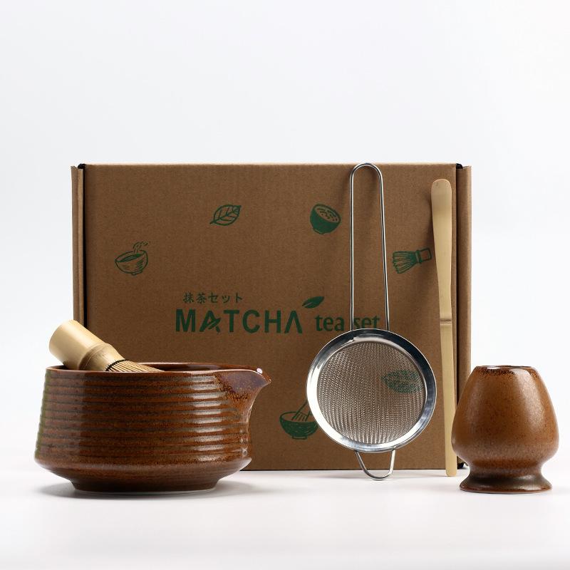5pcs/set Japanese Matcha Set Vintage Bamboo Matcha Brush Exquisite Matcha Bowl Tea Tools Accessories Ceremony Great Gifts Box