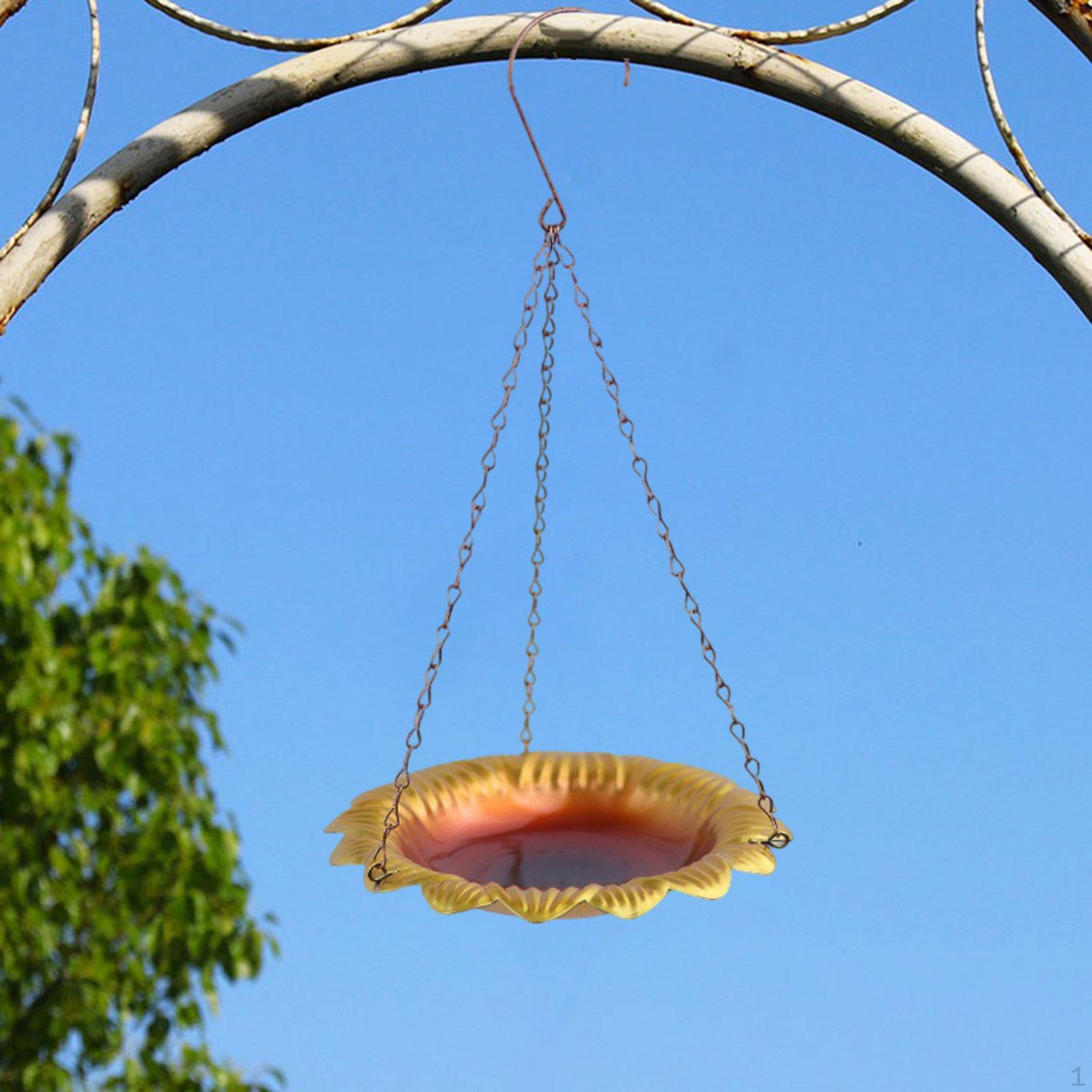 

Hanging Bird Feeder Garden Decor Bath Feeding Bowl Food Tray Birdfeeder Pet Supplies for
