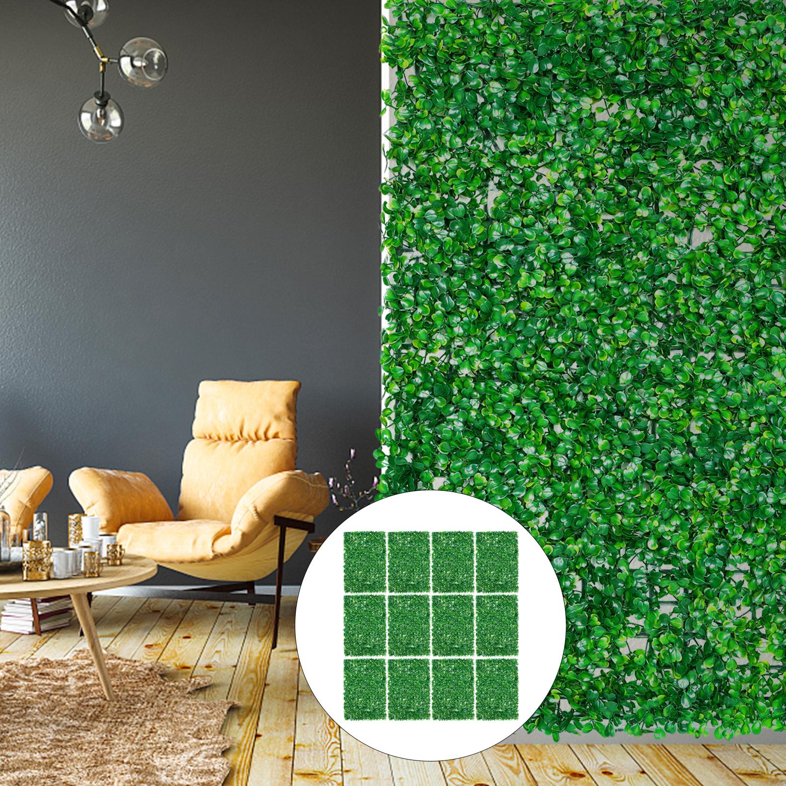 

Bymaocar 12 штук Искусственный декор Самшит Живая изгородь Стена Мат Перерабатываемые Растительные панели Наружный Травяной Забор Праздничные и Вечериночные Принадлежности зелёный