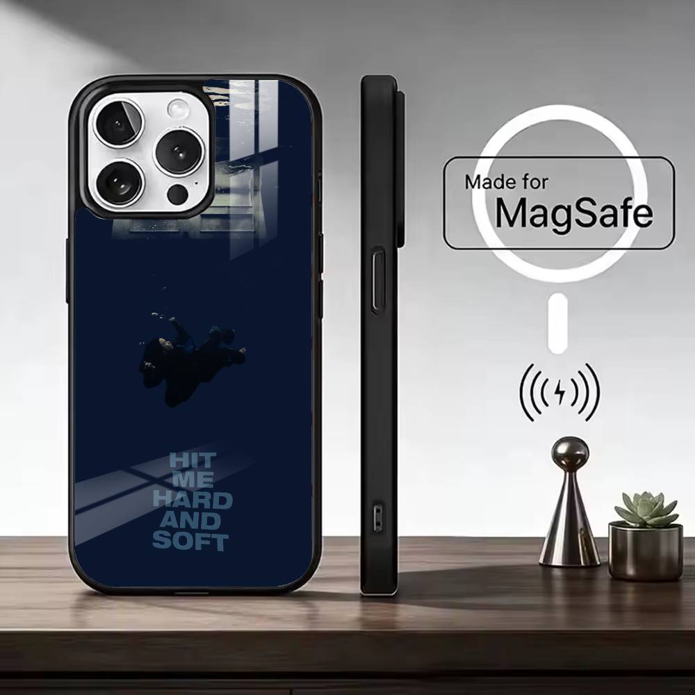 Musician Billie E-Eilish Phone Case For iPhone17,16,15,14,13,12,11 Plus,Pro Magnetic with Magsafe Wireless Charging