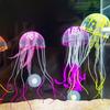 3 Stück Leuchtende Quallen Aquarium Dekoration Artikel Sicheres Silikon Aquarium Dekoration Geeignet für Verschiedene Aquarien