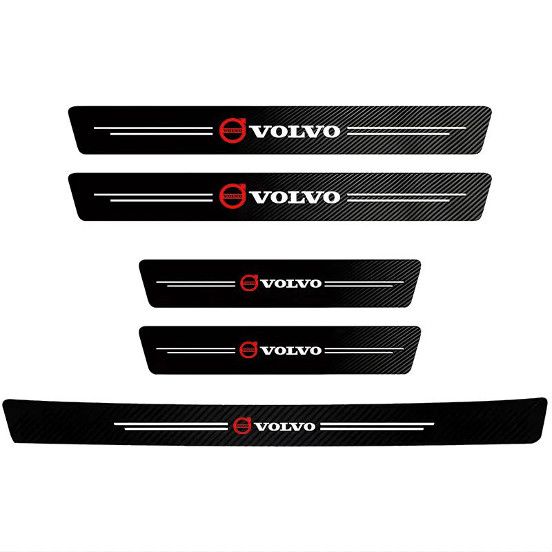 Samolepky na práh dveří auta odolné proti poškrábání Podložka prahu pro Volvo Rdesign Polestar AWD V50 S60 XC60 S40 XC40 XC90 V60 S80 S90 V90