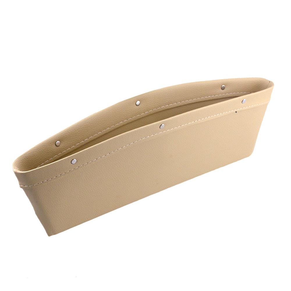1PC PU Leather Car Seat Slit Gap Storage Organizer Pocket Car Seat Gap Filler Phone Holder Keys Glasses Wallet Cards Cables Bag