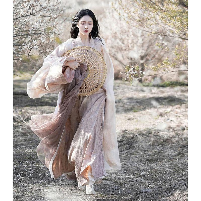 Chinese Wei And Jin Dynasties Style Hanfu Women's Photography Costume Folk Dance Costume Suit