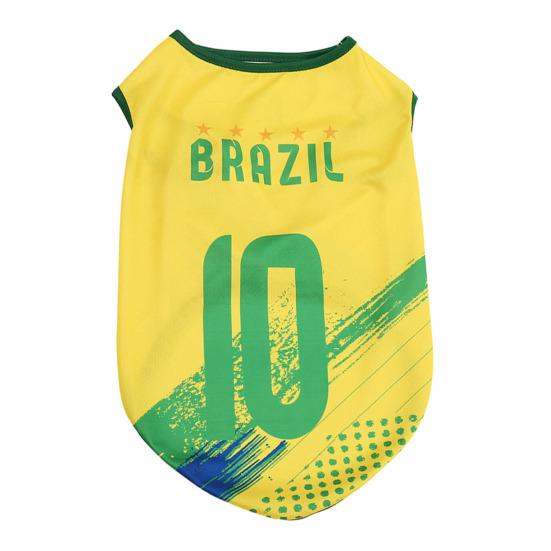 

Soccer Jersey Dog T-Shirt Breathable Dog Tank Top Sleeveless Summer Football Apparel Pet Game Day Outfit for Small Medium Large Dogs S