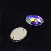 Austrian Premium Quality Sew On Glass Stones Crystal AB Oval Shape Crystal Glass Sew On Rhinestones for Luxury Dress