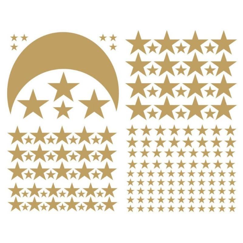 Adesivo Murale Combinazione Stella Luna Per Bambini Camere Bambini Sfondo Camera da Letto Decorazione Casa Carta da Parati Decalcomanie Fai da Te Adesivi Asilo Nido