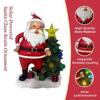 Solar Christmas Tree Lights Statue,Lighted Up Xmas Garden Centerpiece Miniature Figurine for