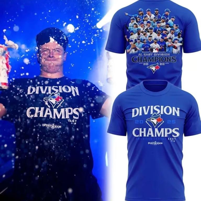 HOT ITEM Tor. Jays 2025 Div. Champs 2 Sided Fan Gift Unisex T-Shirt XXL