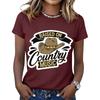 Women's Fashionable Casual Music Festival Print Round-Neck Short-Sleeve T-Shirt