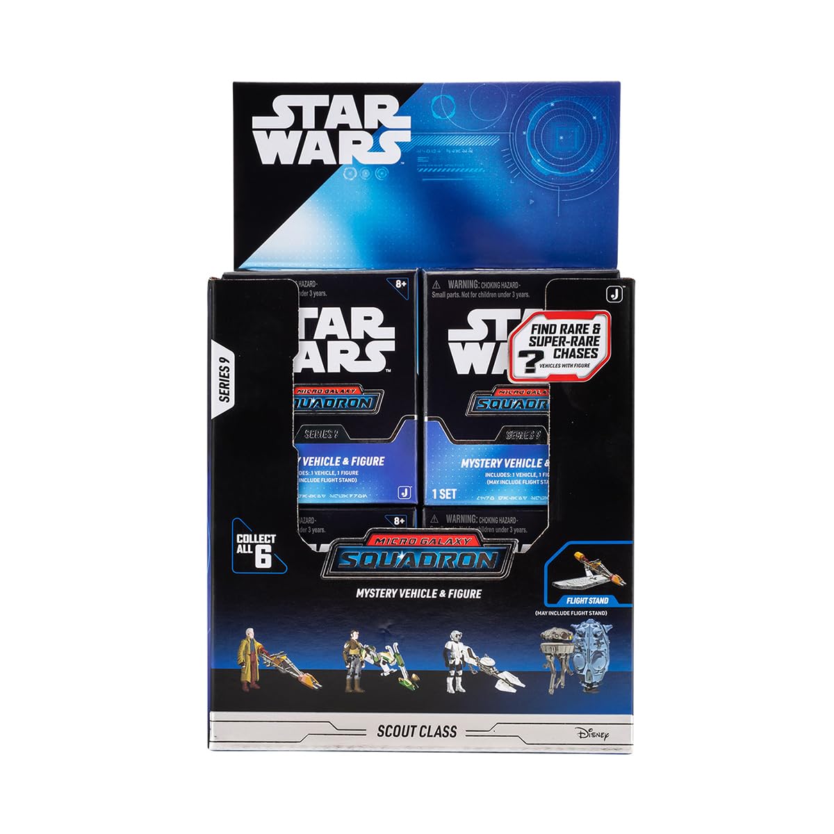 

Star Wars Micro Galaxy Scout Class Mystery Vehicles Figures Series 9 of Vehicles & (Box 12) Non-Scale