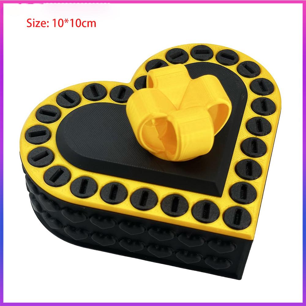 Latest 3D Printed Present Box Love Annoying Present Box With Screws Playful Prank Screw Box Colorful Exquisite Sundries Storage Container