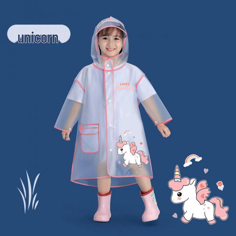 Kids' Cute Cartoon Waterproof Full Body Raincoat