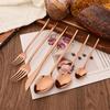 6Pcs Dinnerware Set Stainless Steel Tableware Mirror Dinner Silver Cutlery Set Knife Dessert Fork Spoon Flatware Kitchen Set