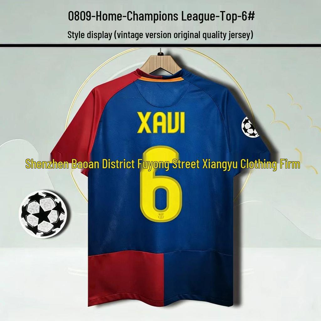 Barcelona Retro No. 10 Messi & No. 9 Ronaldo Commemorative Jersey