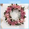 Autumn Artificial Peony Wreath With Silk Flowers For Holiday Door Wall Decor