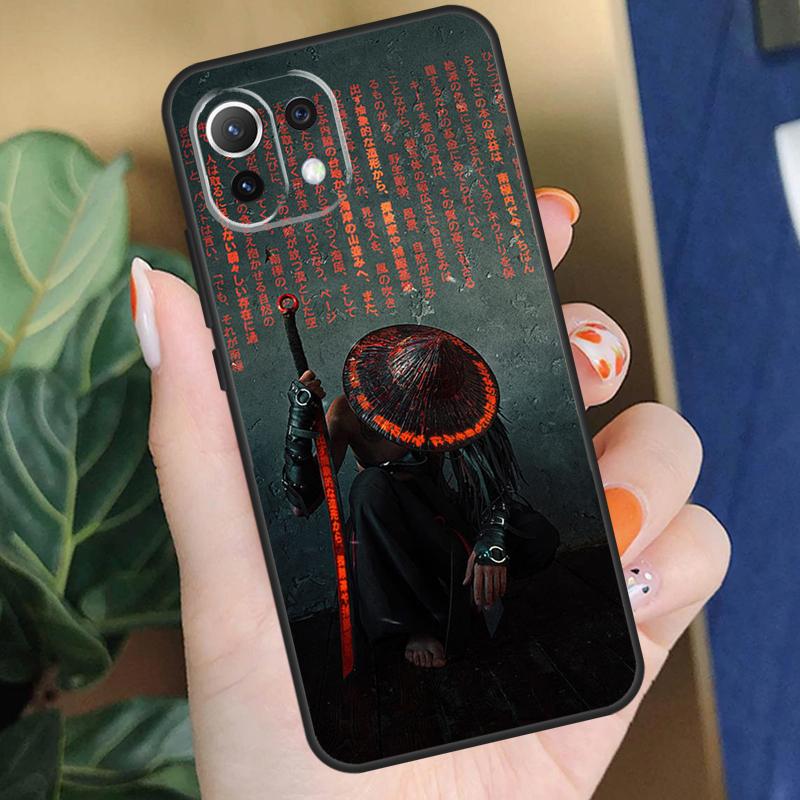 Japan Samurai Katana Case For Xiaomi 15 14 Ultra 13T 14T 15T Pro 17 Pro Max POCO F8 F7 F5 F6 X5 X6 X7 Pro Coque