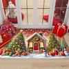 1Pcs Anti Fatigue Kitchen Rugs, Gingerbread House Print Waterproof Non-Slip Thick Cushioned Kitchen Mat Heavy Duty Comfort Standing Mat for Kitchen
