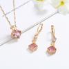18K Gold Plated Pendant Zirconia Jewelry Set 18k Gold Plated Jewelry Sets Necklace Set for Women