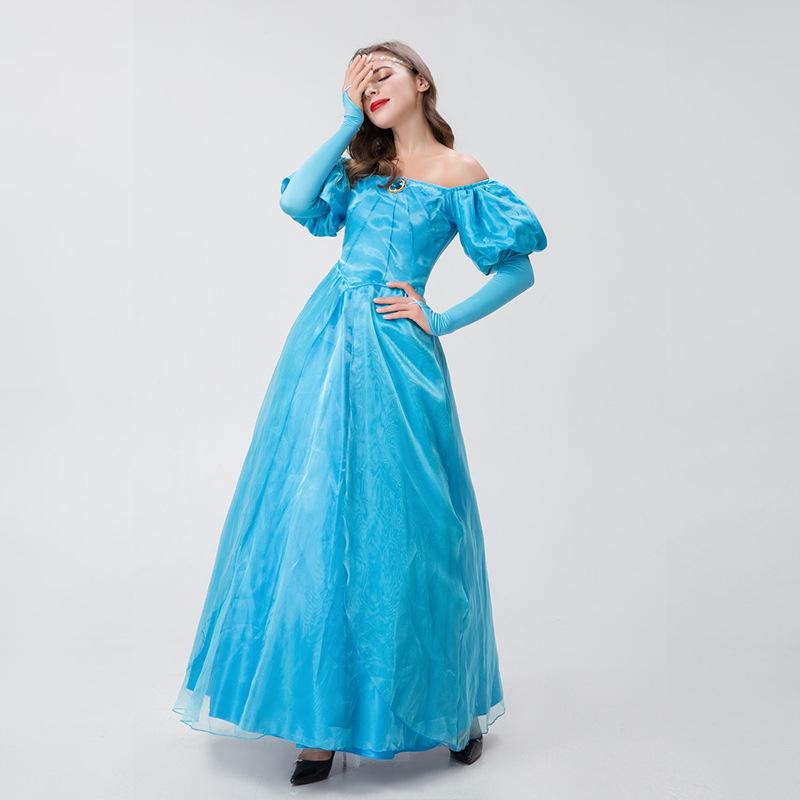 Cosplay Halloween Stage Costume Cinderella Shoulder Cinderella Princess Dress Nightclub Cosplay Costume