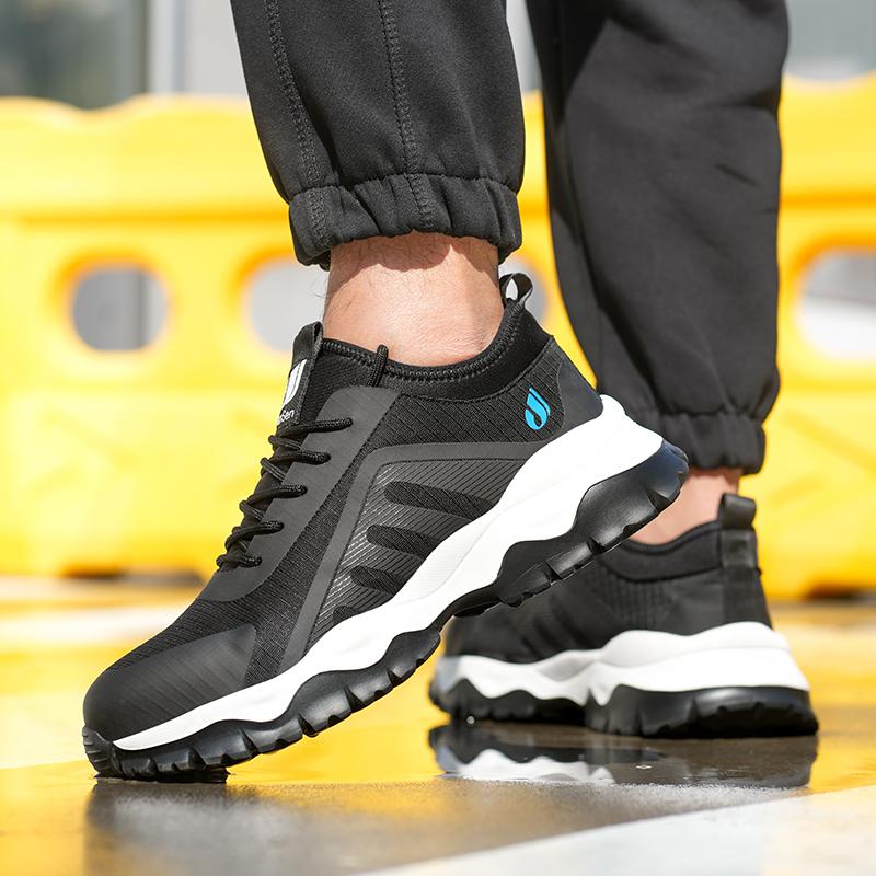 Lightweight Safety Shoes Men Work Shoes Steel Toe Cap Working Sneakers Man Breathable Shoes Anti Puncture Tactical Boots