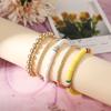 iF ME Buntes Muschel-Blumen-Armband-Set aus weichem Ton, niedliche Perlenketten-Armbänder für Damen-Accessoires, Schmuck