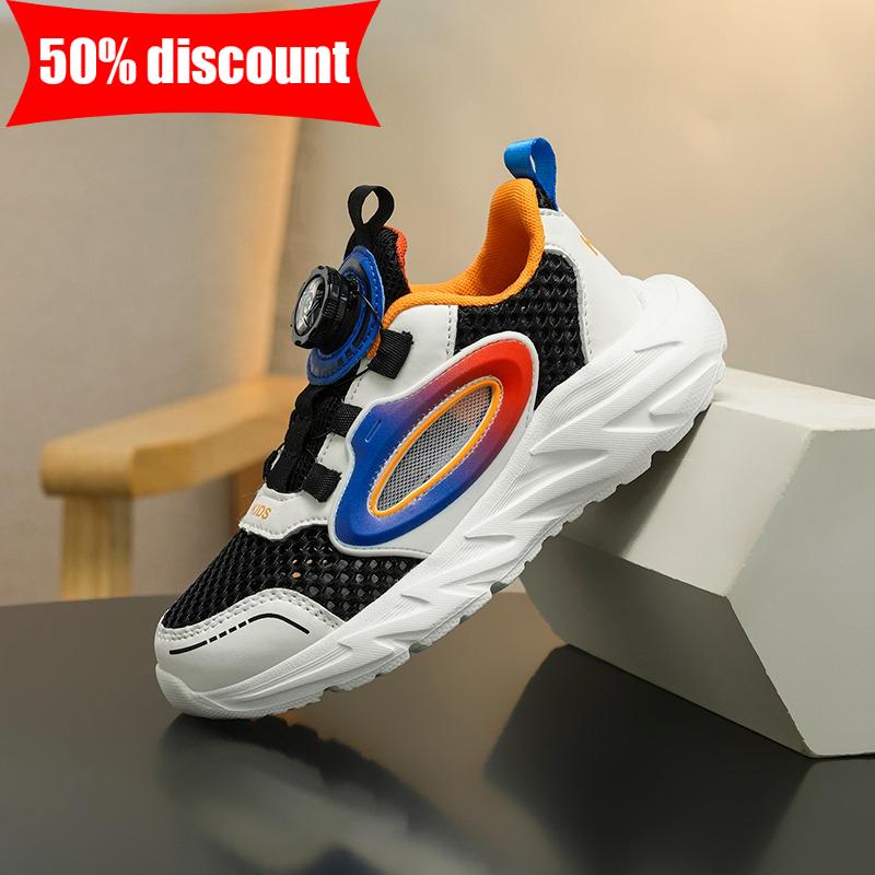 Childrens Sports Shoes Hollowed Out Breathable Mesh Comfortable Boys Casual Shoes Soft Rebound Daily Wear Walking Shoes Kids