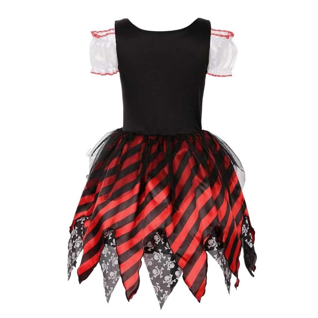 Dětský pirátský kostým Obsahuje šaty, klobouk a pásku přes oko Dětský pirátský outfit pro Halloween, hraní rolí a tématické večírky