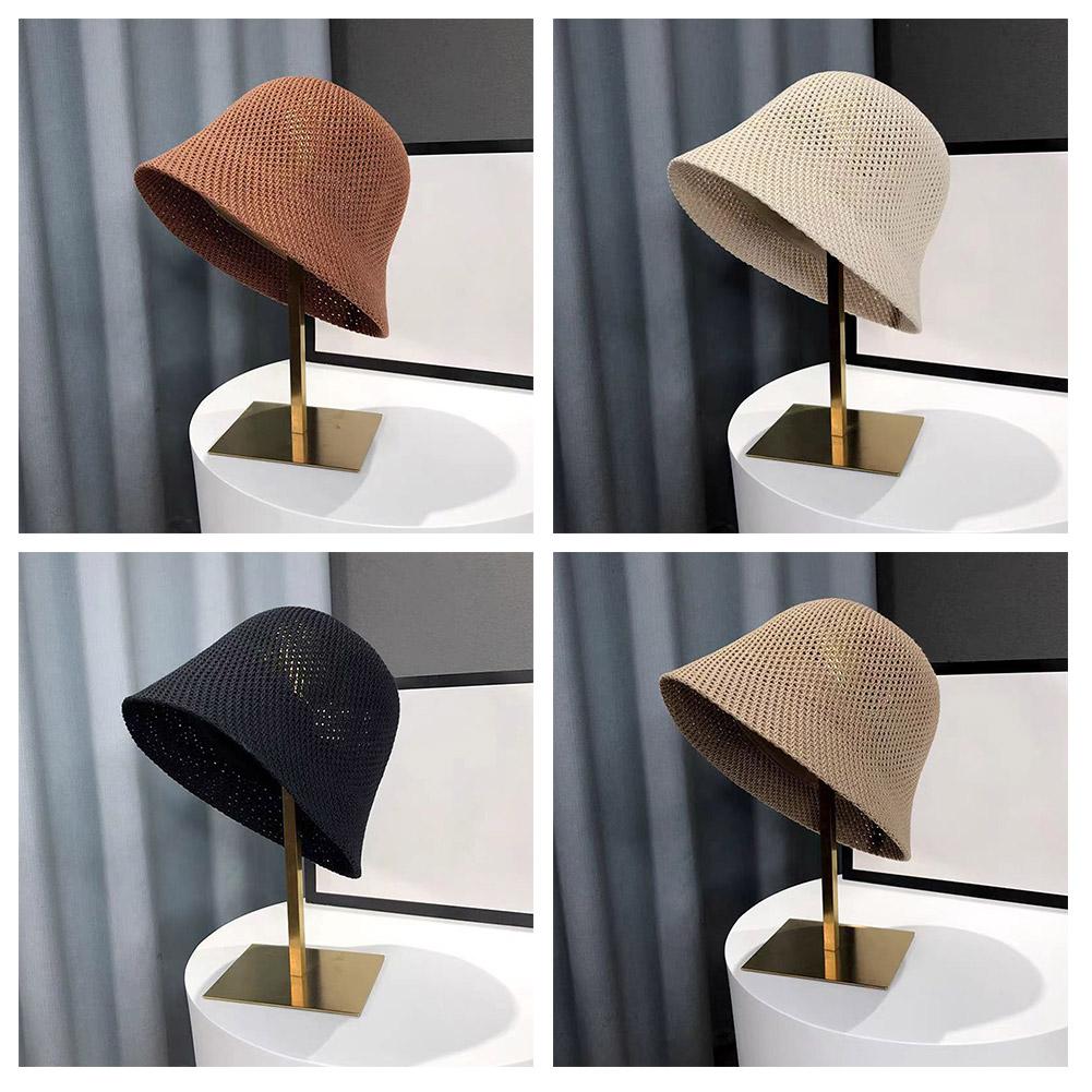 Women Bucket Hat Summer Hollow Out Thin Breathable Sun Hat Female Beach Panama Cap Fold Outdoor Japanese Lesure Fishierman Cap