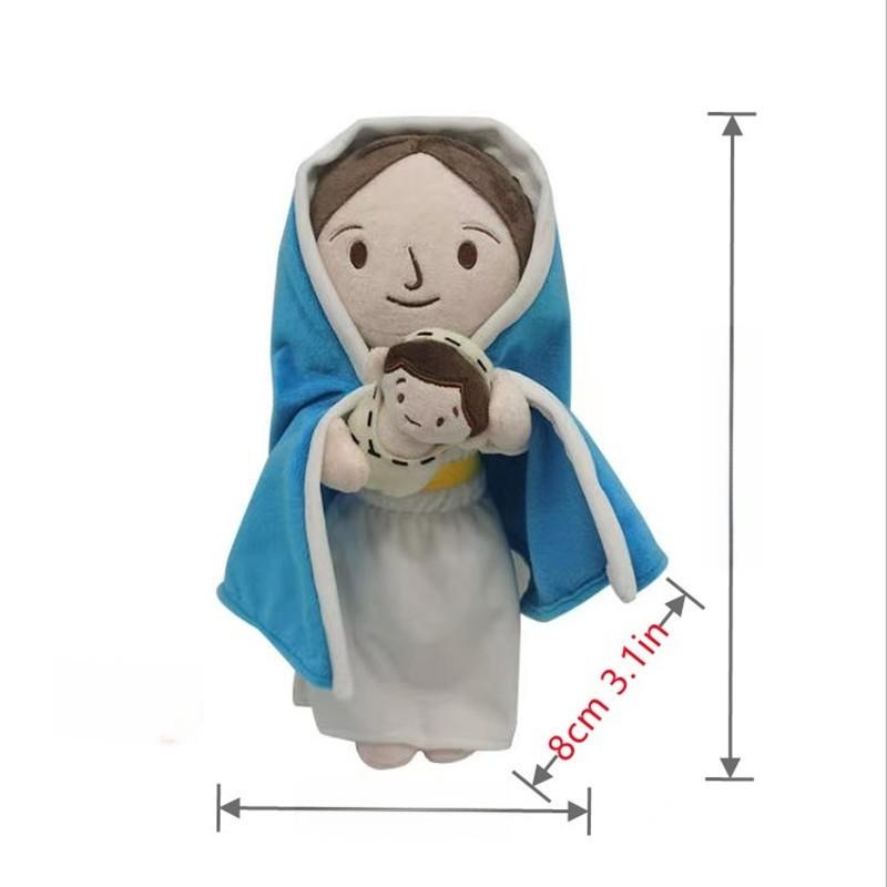 Maria Plüsch Jesus Spielzeug PP Baumwollfüllung Andächtige Dekoration Kinder Festival Geschenke