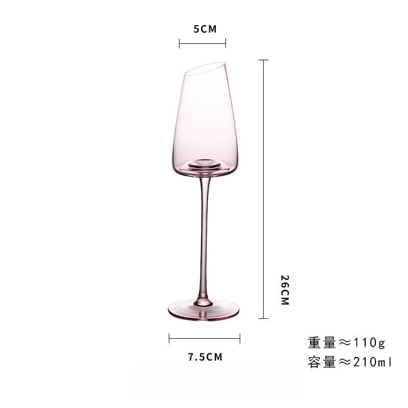 Hand-blown Make Red Wine Glass Simple Glass Transparent Champagne Wine Household Large-bellied High-footed Cup Drinking Utensil